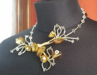 Collana Cerimonia Vetro Murano Oro Bianco
