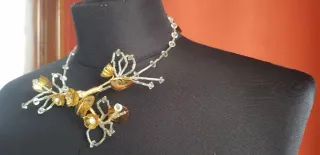 Collana Cerimonia Vetro Murano Oro Bianco