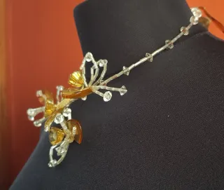 Collana Cerimonia Vetro Murano Oro Bianco