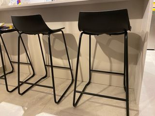 Pack 3 Taburetes Metálicos Negros