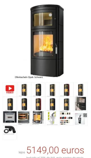 Estufa de leña con horno