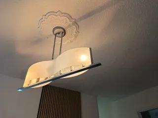 Lámpara de salón moderna cristal y metal