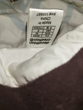 Chaqueta Nieve Quechua Talla 40 Blanca