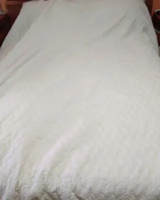 Trapuntino Matrimoniale Frette Bianco