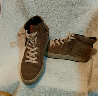 Botín Geox ante beige/marrón