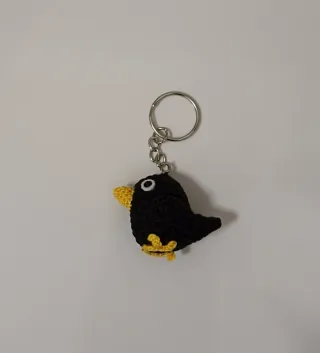 Portachiavi uccellino uncinetto