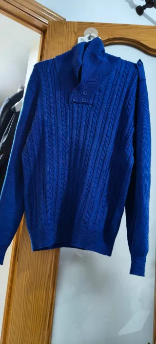 Jersey azul hombre