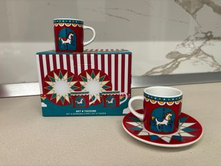 Set 4 Tazzine Ceramica Bialetti Carosello