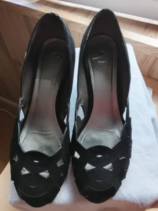Zapatos de ante negros T.38