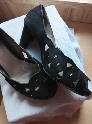 Zapatos de ante negros T.38