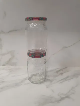 2 Botes de cristal con tapa