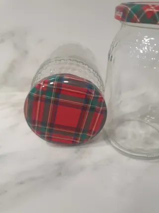 2 Botes de cristal con tapa