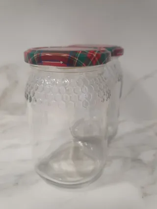 2 Botes de cristal con tapa