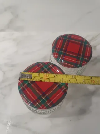 2 Botes de cristal con tapa