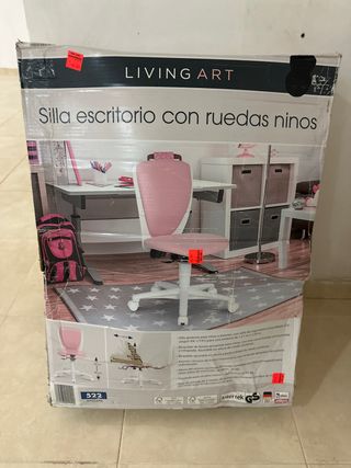 Silla Escritorio Infantil LIVING ART Rosa