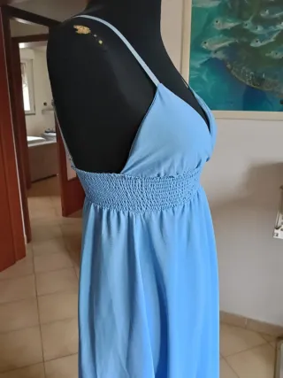 Abito lungo donna azzurro