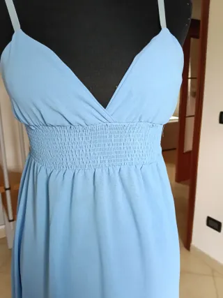 Abito lungo donna azzurro