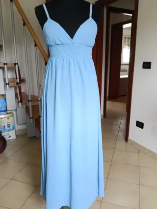 Abito lungo donna azzurro