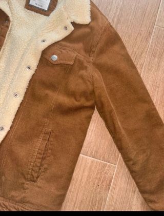 Chaqueta cazadora Pana Borrego Marrón Talla S