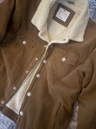 Chaqueta cazadora Pana Borrego Marrón Talla S