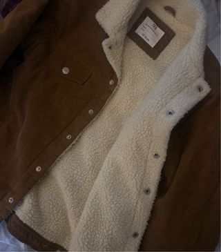 Chaqueta cazadora Pana Borrego Marrón Talla S