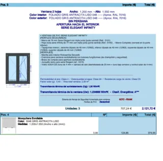 Ventana PVC Serie Elegant Infinity