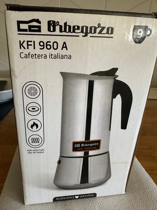 Cafetera italiana ORBEGOZO de ACERO INOXIDABLE