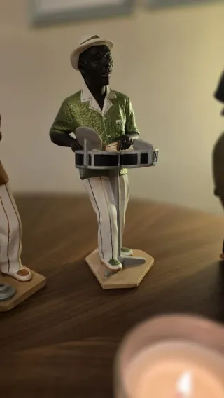 Conjunto 4 Figuras Músicos Jazz Vintage