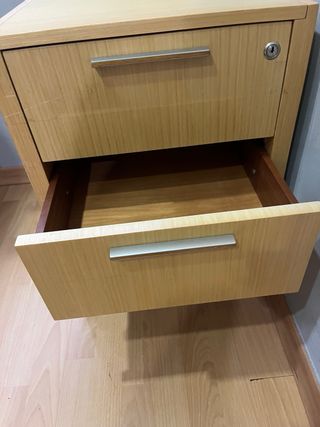 Cajonera 3 cajones madera y metal
