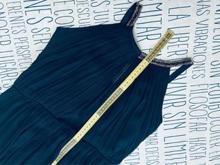 Vestido Invitada Eventos Azul Marino Largo M