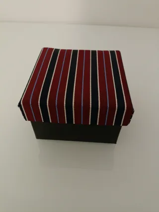 Conjunto Corbata y Gemelos Rayas