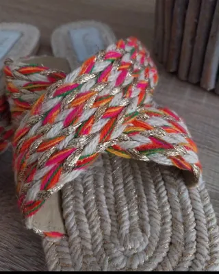 Sandalias NalaIm verano beige multicolor