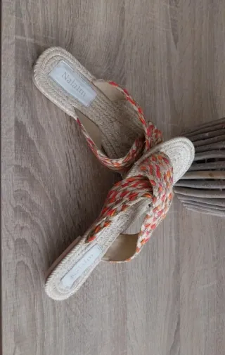 Sandalias NalaIm verano beige multicolor