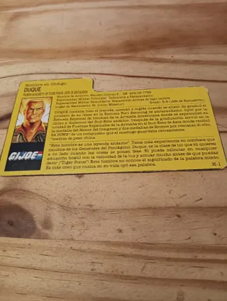 Ficha Gijoe Duke Tiger Force