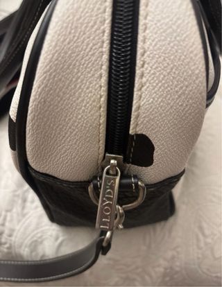 Bolso LLOYD'S estampado blanco y negro