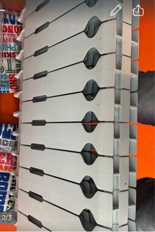 Radiador de aluminio blanco plateado