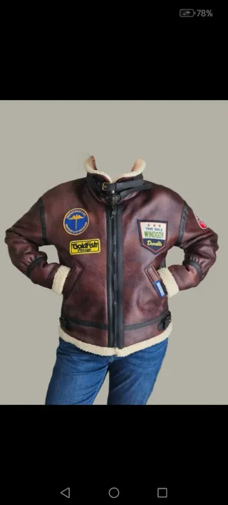 Giubbotto uomo stile Top Gun marrone