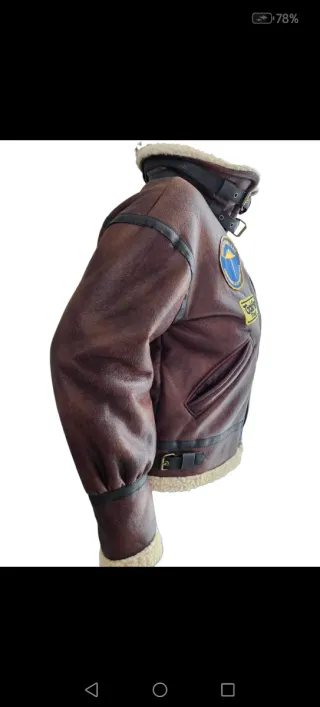 Giubbotto uomo stile Top Gun marrone