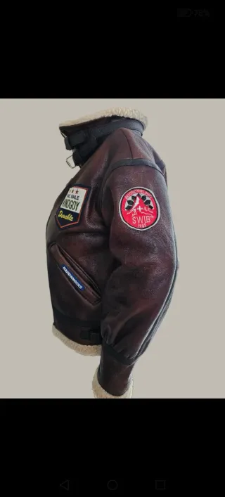 Giubbotto uomo stile Top Gun marrone