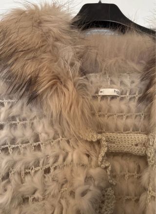 Abrigo Hoss Intropia ganchillo y pelo Talla Única