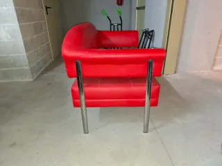 Divano 2 posti rosso