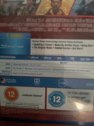 Blu-ray Mulan (2020) Español