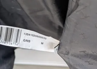 Talla M Hakei - Abrigo Cruzado Gris