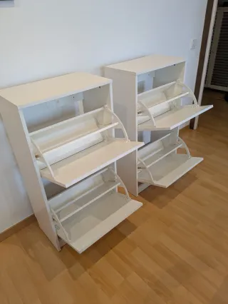 2 Zapateros Blancos Ikea 28x49x93