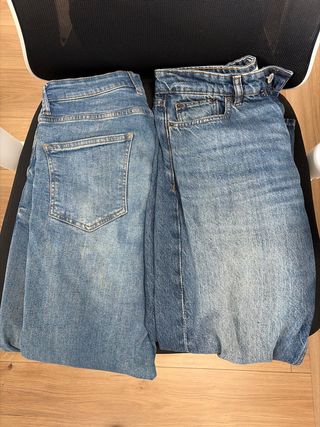 2 pantalones vaqueros azules talla 38 eur