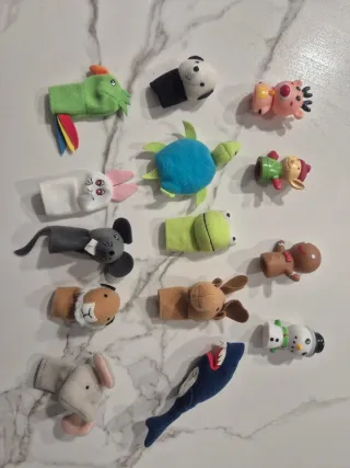 Marionetas dedos animales y Navidad