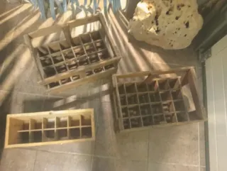 Cajas de madera antiguas (2 unidades)