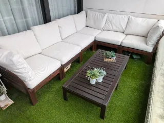 Sofá modular +2 mesas para jardin o terraza Ikea