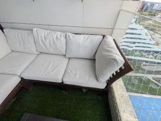 Sofá modular +2 mesas para jardin o terraza Ikea