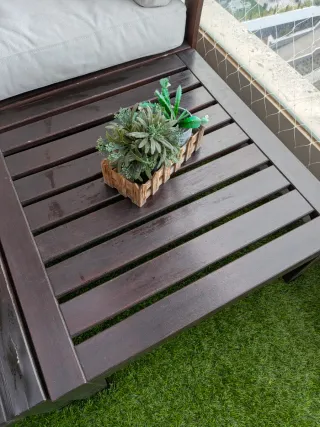 Sofá modular +2 mesas para jardin o terraza Ikea